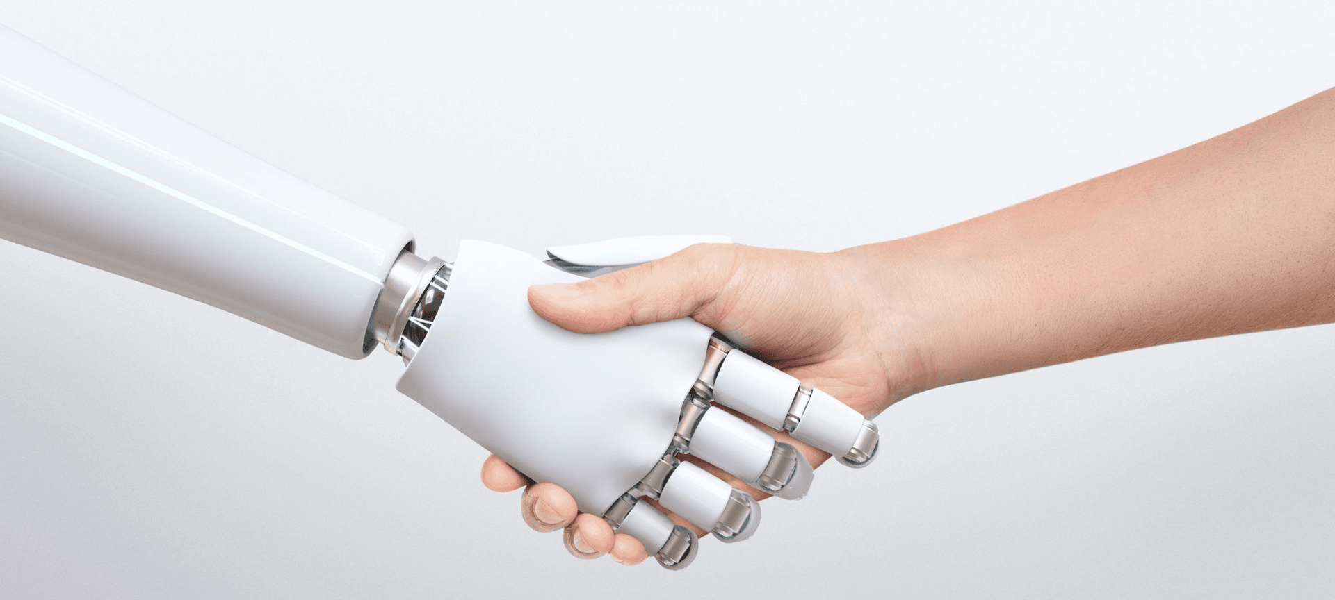 robot-human handshake